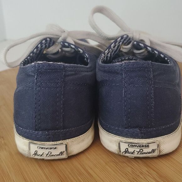 Converse Jack Purcell Classic Canvas Sneaker Blue Women's Size 7 - Picture 4 of 12